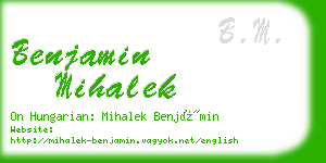 benjamin mihalek business card